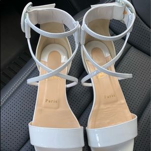 Christian Louboutin size 8 white patten